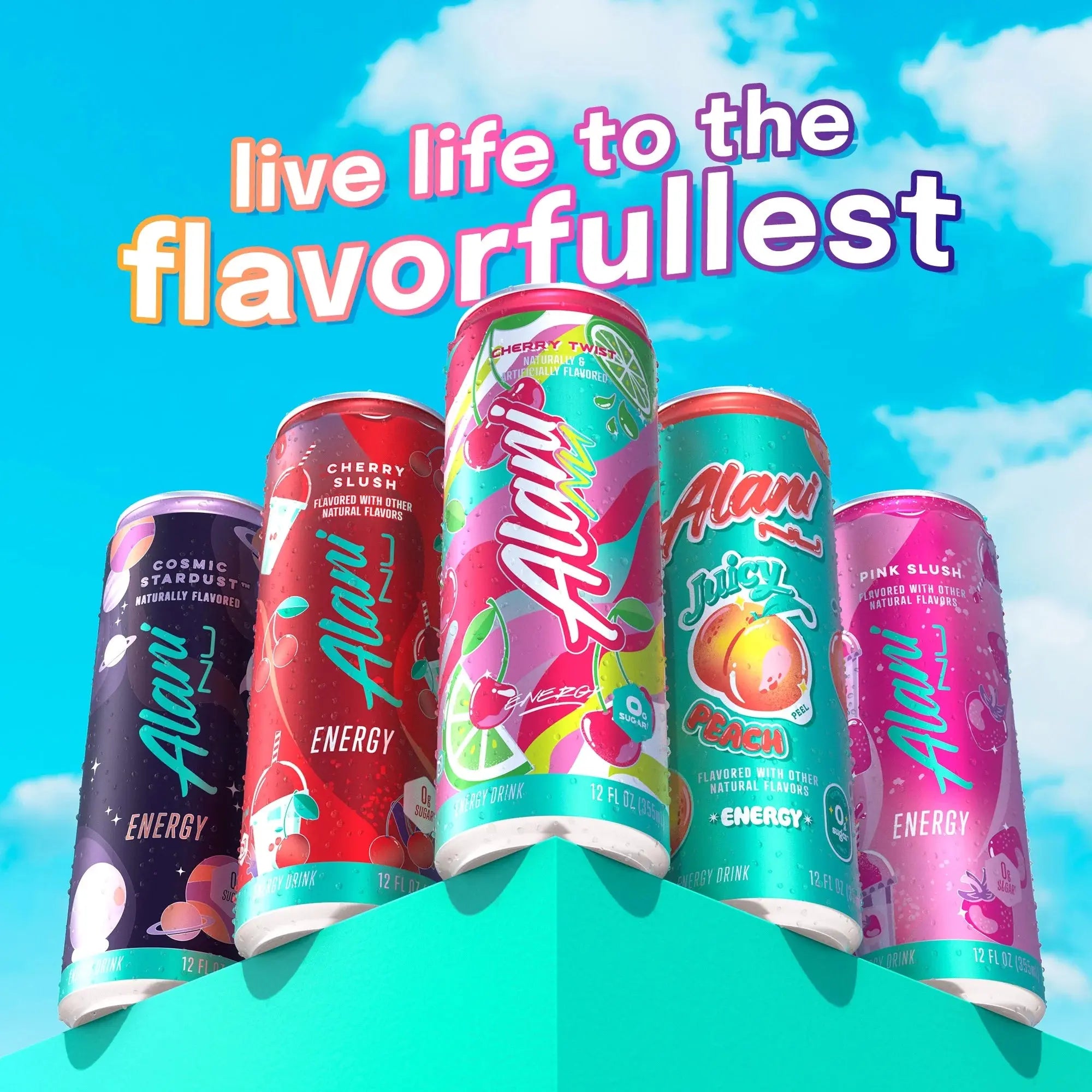 Alani Nu Sugar Free Energy Drink Variety Pack, Pink Slush Orange Kiss Cherry Twist, 12oz Cans, 12 Pack, 200mg Caffeine - American Favorite WA