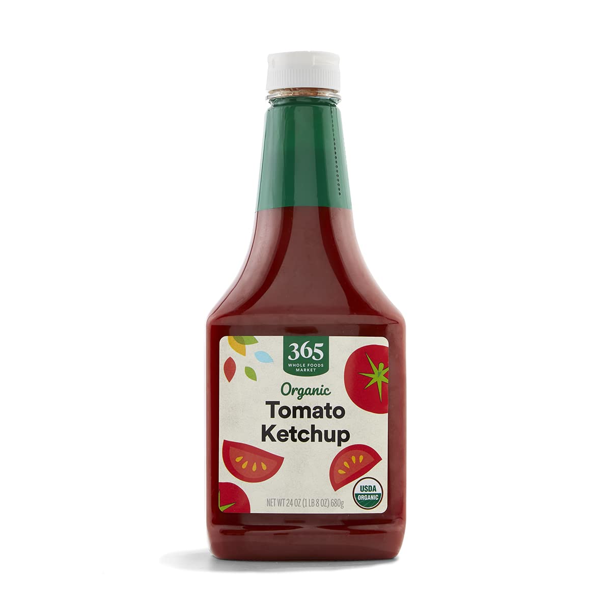 365 by Whole Foods Market Organic Tomato Ketchup, 24 oz Bottle - USDA Organic No HFCS Clean Condiment for American Burgers & Fries