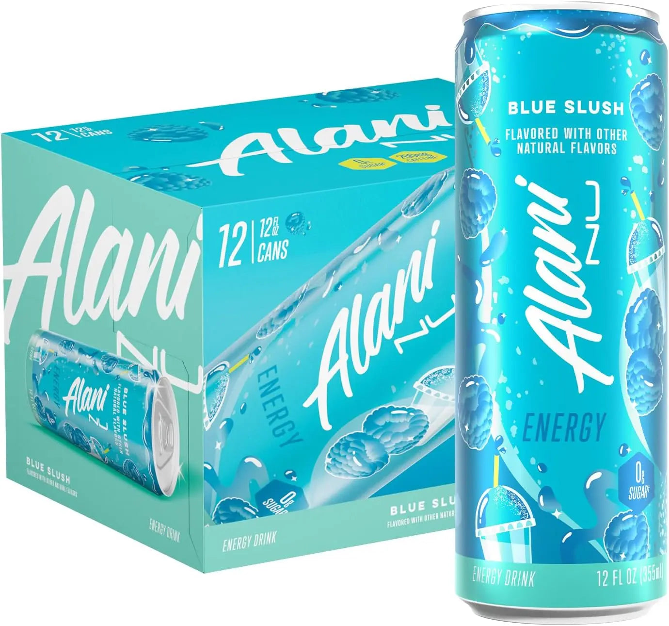 Alani Nu Sugar Free Energy Drink Variety Pack, Pink Slush Orange Kiss Cherry Twist, 12oz Cans, 12 Pack, 200mg Caffeine - American Favorite WA