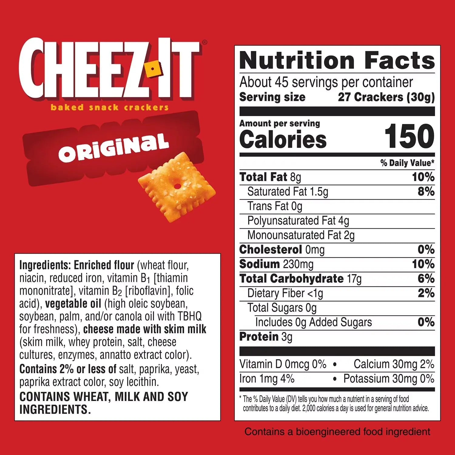Cheez-It Original Baked Snack Crackers, 24 oz, 2 Pack - Crispy Real Cheese Snacks for American Families SC