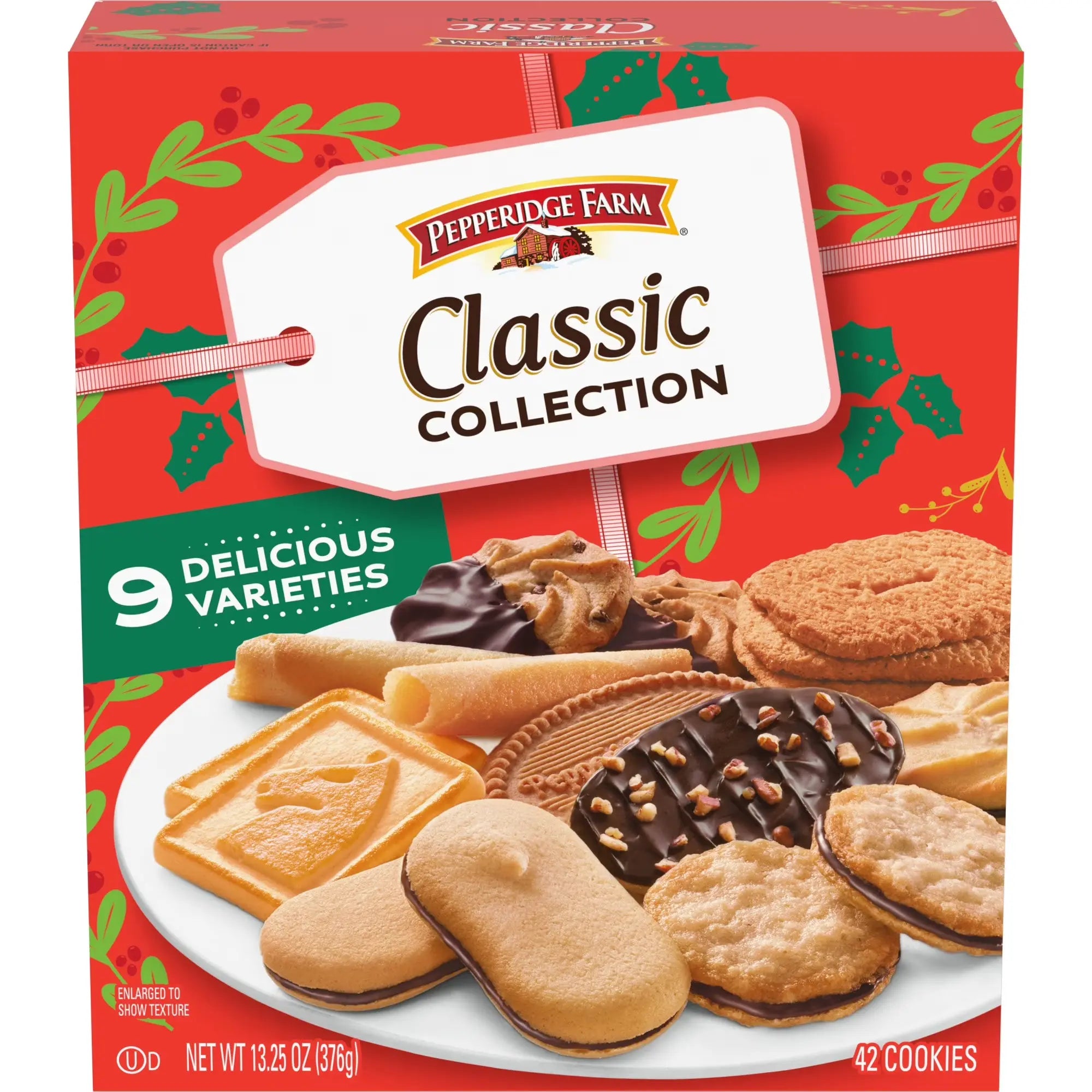 Pepperidge Farm Holiday Classic Cookie Collection - 9 Varieties, 13.25 oz Box for American Holiday Gatherings WA