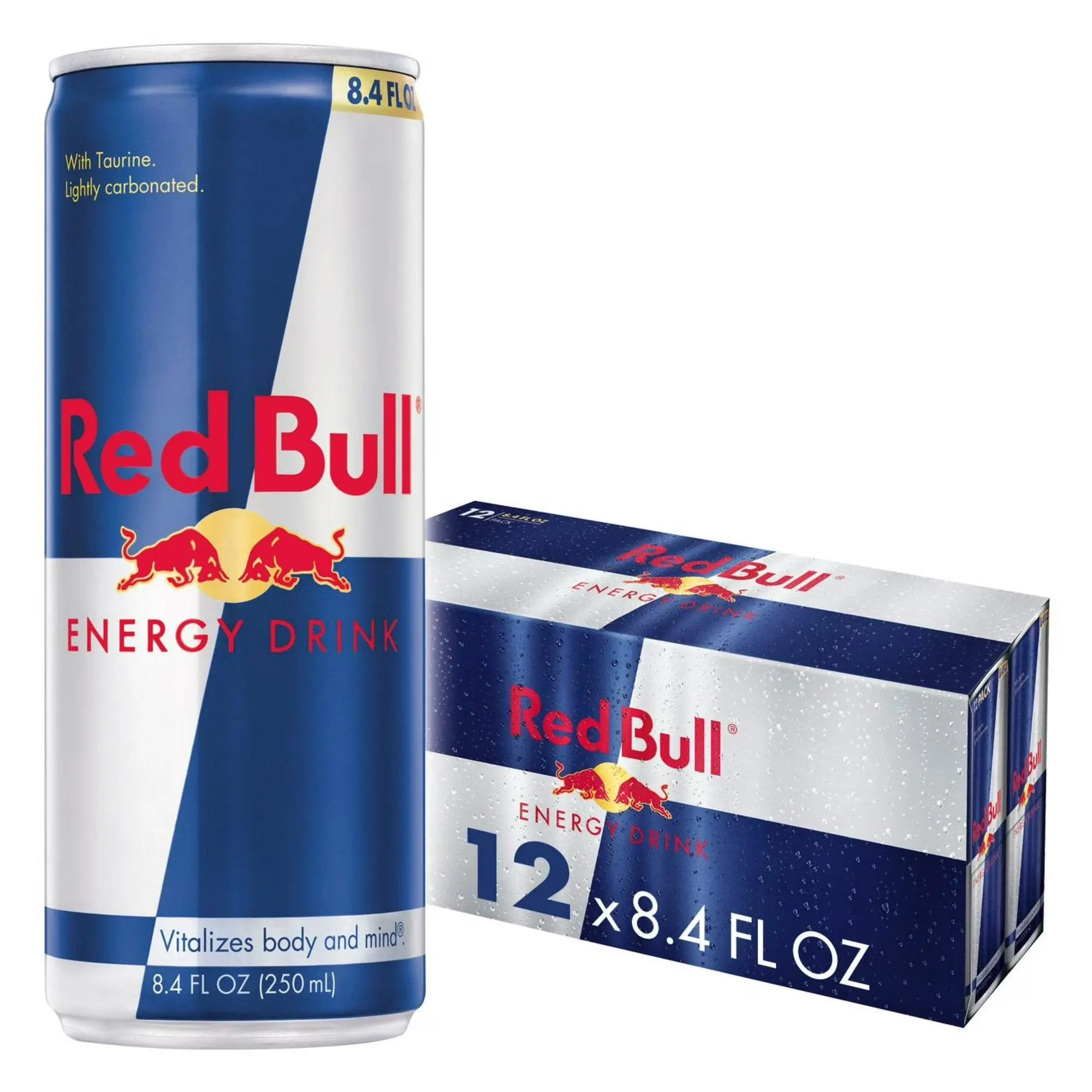Red Bull Original Energy Drink, 8.4 fl oz Skinny Cans, 12 Pack Fridge Case for American Shoppers WA