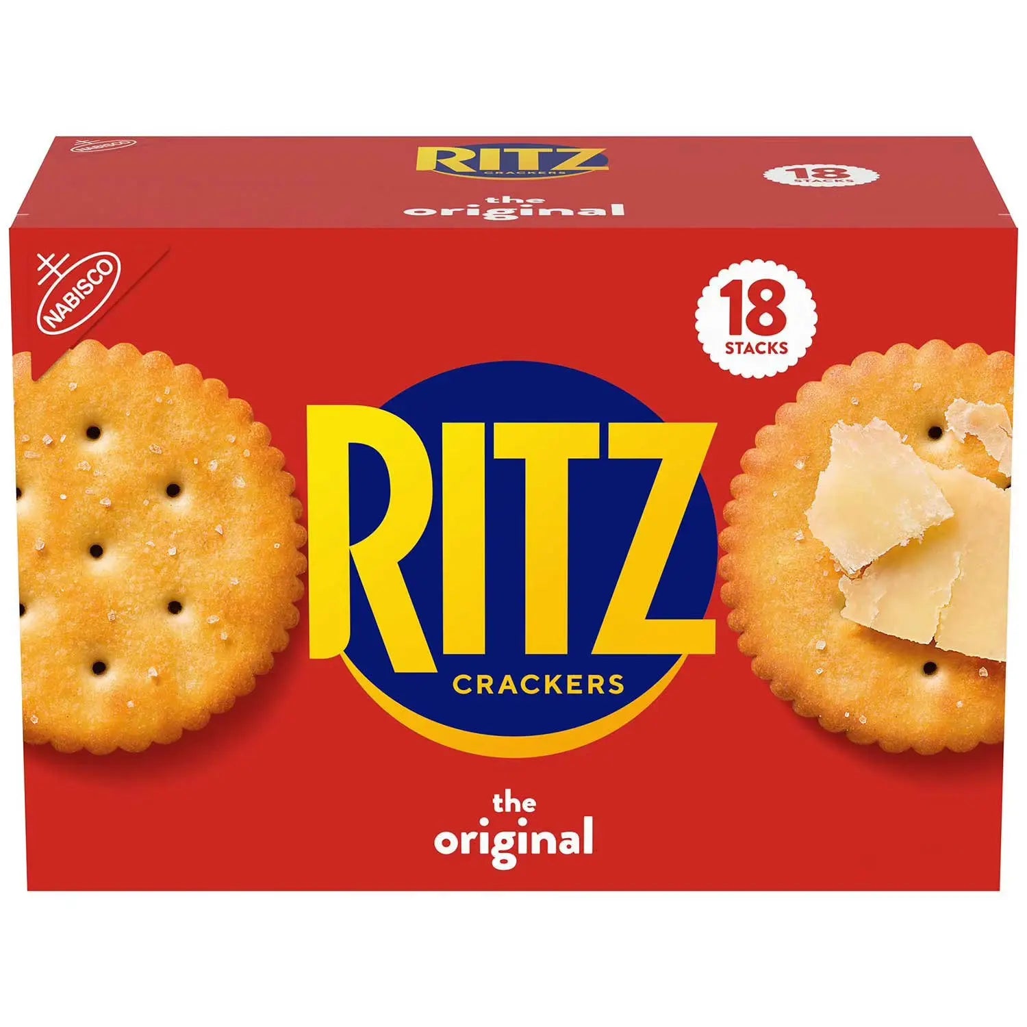 RITZ Original Crackers, 3.43 oz 18-Pack - Buttery Salty Snacks for American Picnics & Parties SC
